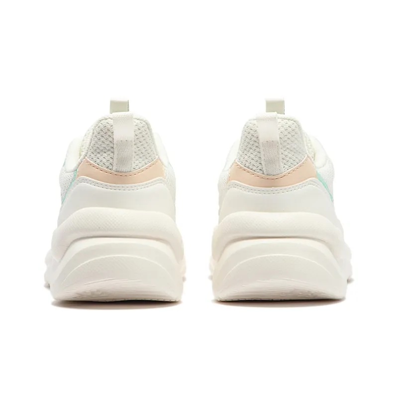 361° Anti Slip Wear Resistant Low Top Casual Shoes Women's White Cyan-3