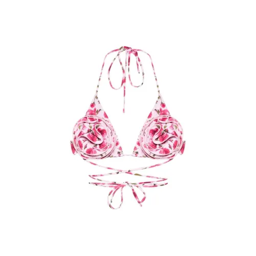 MAGDA BUTRYM Floral-appliqué Triangle Bikini Top