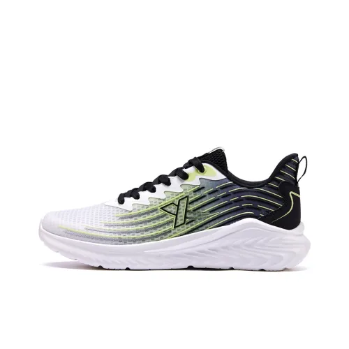 XTEP Running Shoes Men Low-Top Sail White/Jelly Green/Black