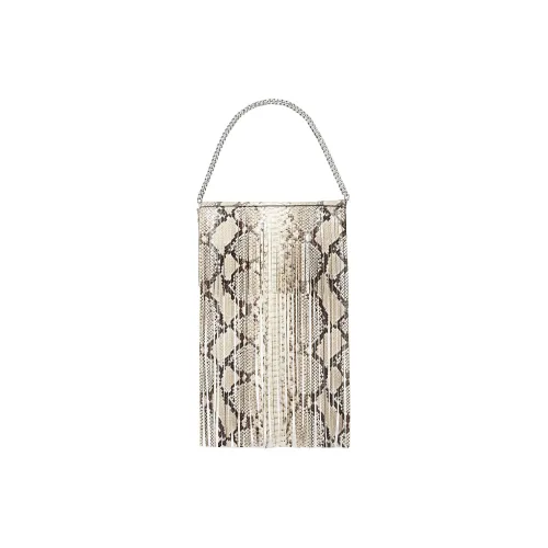 MICHAEL KORS Ali Fringed Python Embossed Leather Clutch