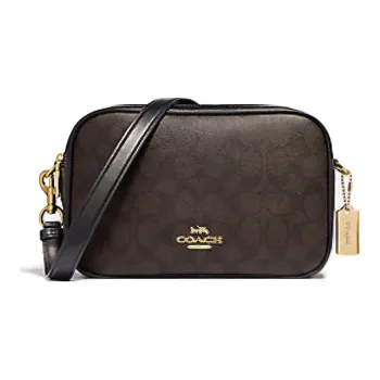 COACH Jes PVC Camera Bag Shoulder Bag Crossbody Bag Small Size Women's Dark Brown