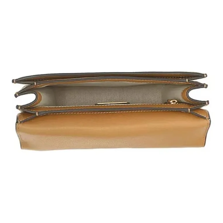 TORY BURCH Britten Li Men Cow Leather Handbag Shoulder Bag Crossbody Bag Medium Size Women's Brown-4