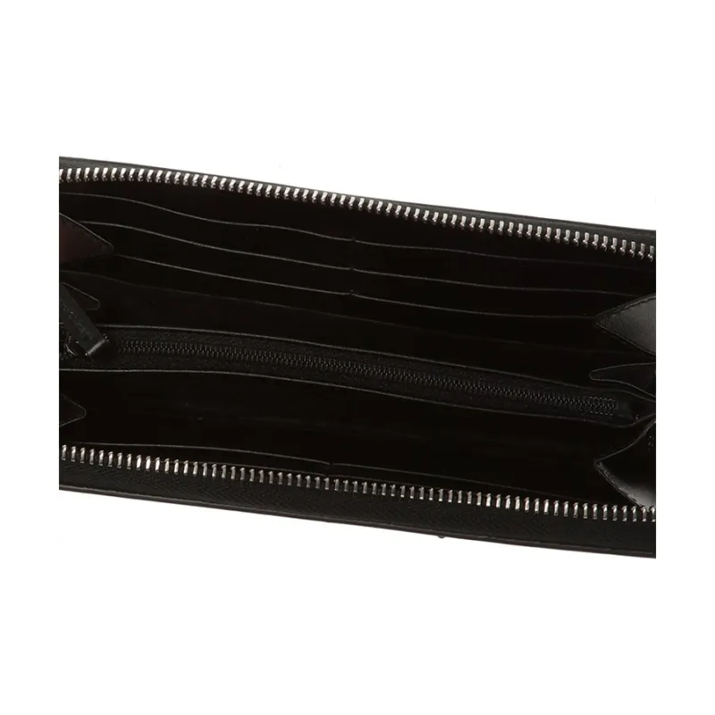 GUCCI Leather Wallet Men's Black-4