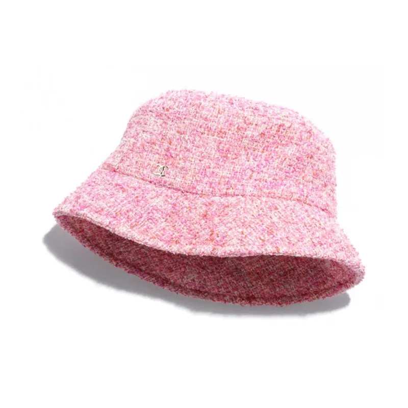 CHANEL Cotton Bucket Hats Women's Pink-0