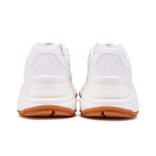 Pnj Anti Slip And Wear Resistant Height Increasing Low Top Chunky Sneakers Unisex White-3