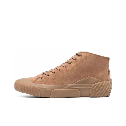 KENZO Skateboard Shoes Men Mid-Top Brown