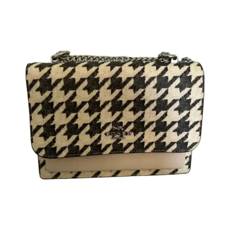 COACH Klare Leather Envelope Bag Shoulder Bag Handbag Small Size Women's Milk Tea Beige-5