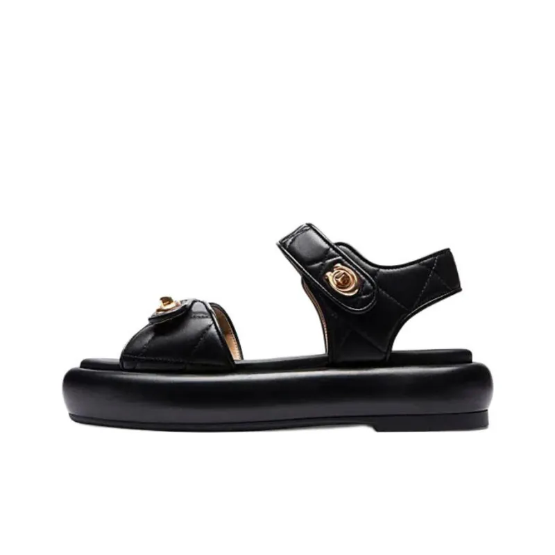 COACH Peyton Beach Sandals Women's Black-0
