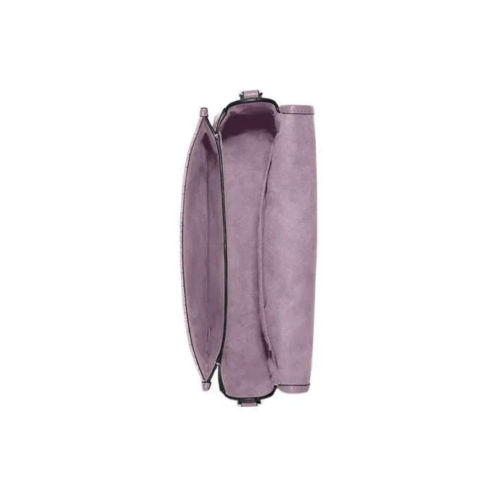 COACH Lonnie Fabric With Cow Leather Shoulder Bag, Crossbody Bag Women's Lilac Purple-5