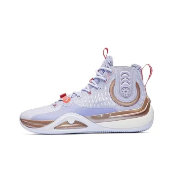 XTEP Royal Wind Generation Anti Slip Wear Resistant High Top Basketball Shoes Men's Violet Blue Purple