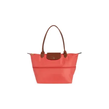 LONGCHAMP Le Pliage Water-Resistant Nylon Tote Bag Shopping Bag Handbag Shoulder Bag Unisex Pomegranate Red