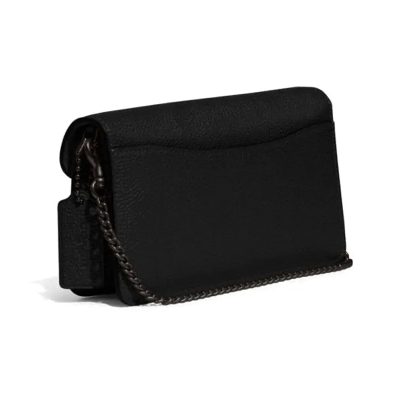 COACH Tabby Pebble Texture Cow Leather Shoulder Bag, Crossbody Bag, Clutch Trumpets Women's Black-1
