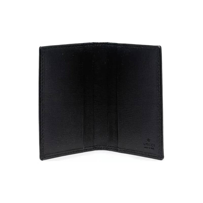 GUCCI Canvas Card Holder, Wallet Men's Black-2