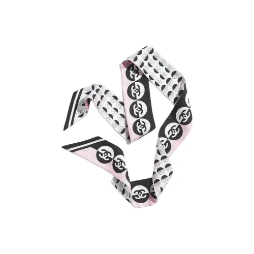 CHANEL Silk Scarves Women's Pink