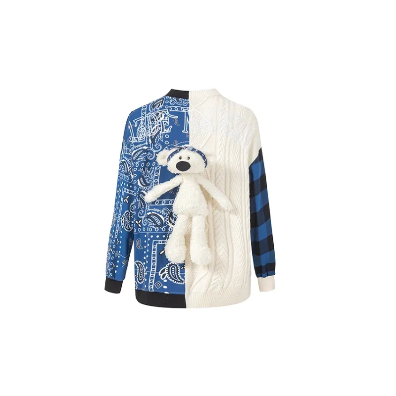13 DEMARZO Sweater Women's Blue White Multicolor-1
