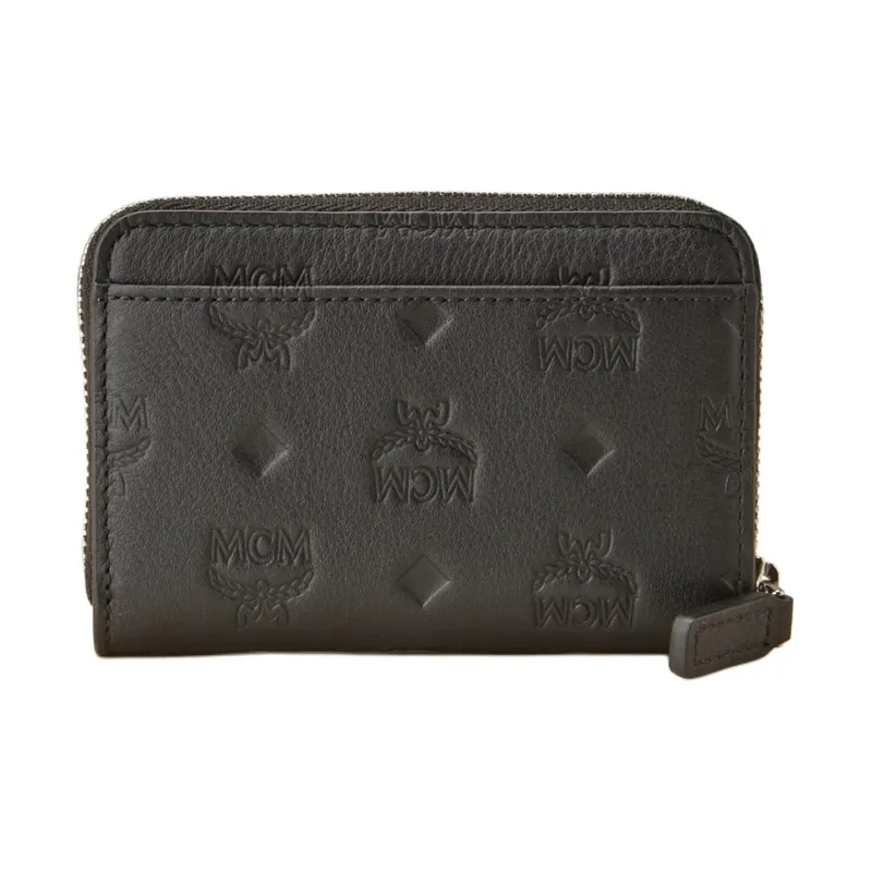 MCM Aren Nappa Leather Wallet Mini Men's Black-1