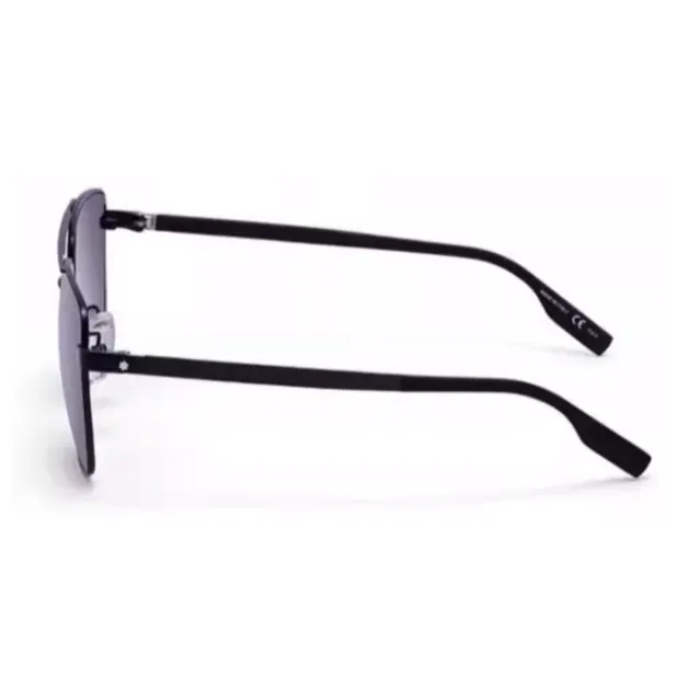 MONTBLANC Metal Square Sunglasses Men's Black-2
