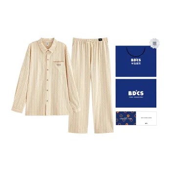 Peninsula City Pajama Set Men's Gift Box Set Apricot