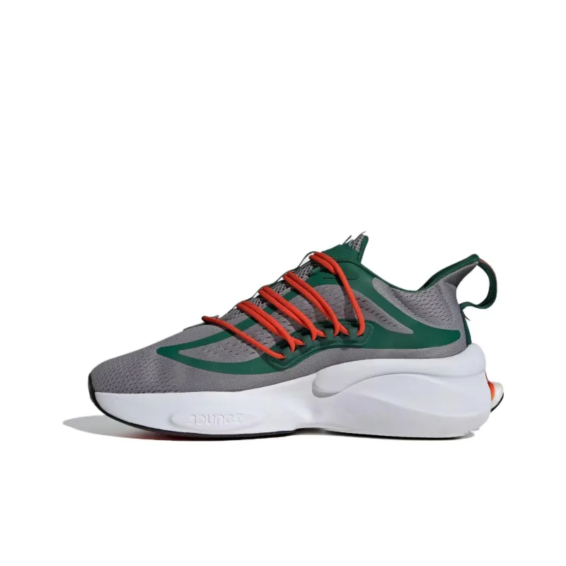 Adidas Miami Alphaboost V1 Grey Team Dark Green Team Orange-0