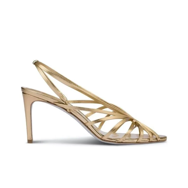 RENE CAOVILLA Sabine Strap Sandals Women's Gold-1