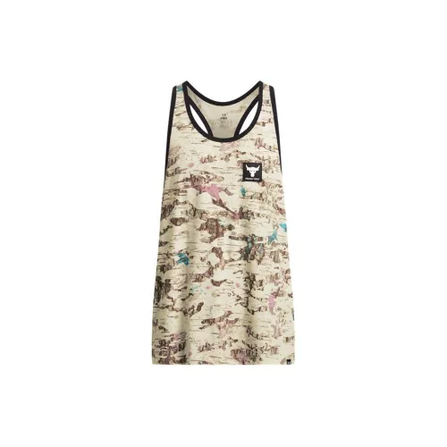 Under Armour Project Tank Tops Men Pink Sand Gray