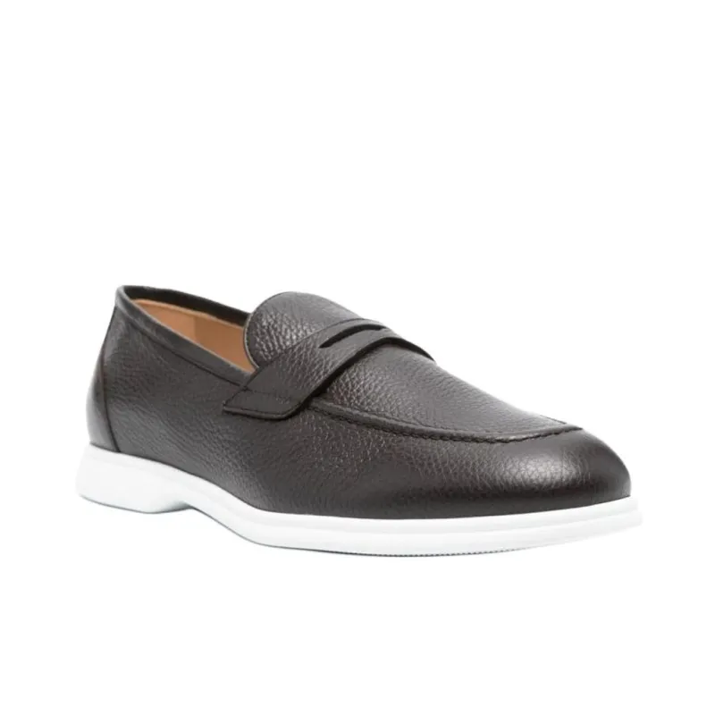 Kiton Penny-slot Leather Loafers-2