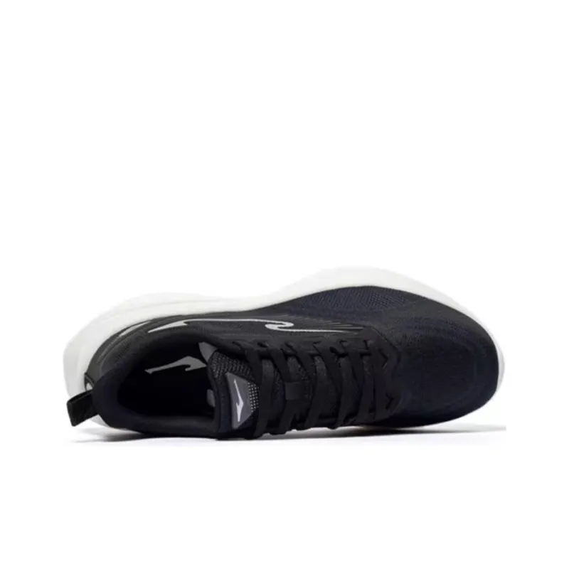 Erke Cushioning Anti Slip And Wear Resistant Low Top Running Shoes Men's Black-2