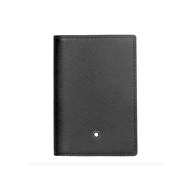 MONTBLANC Meisterstuck Leather Business Card Holder Wallet Men's Black-0