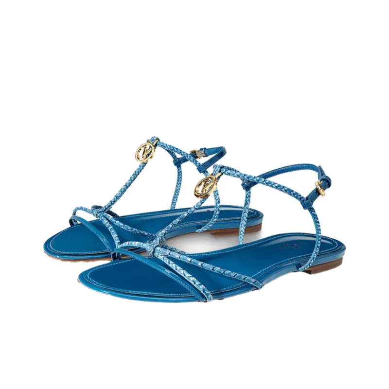 LOUIS VUITTON Sunseeker Flat Sandal 'Blue' Women's-2