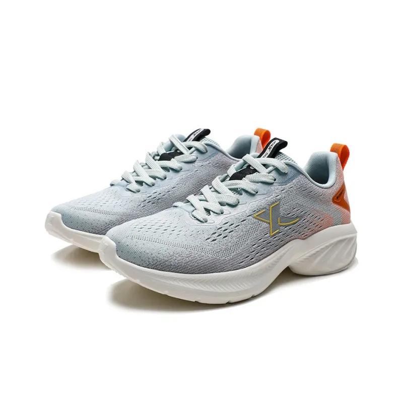 XTEP Running Shoes Men Low Top Snow Mist Green/Slate Gray/Orange Yellow-2