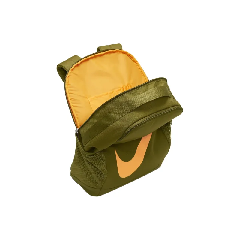 Nike Brasilia Polyester Backpack Unisex Olive Bright Orange-3