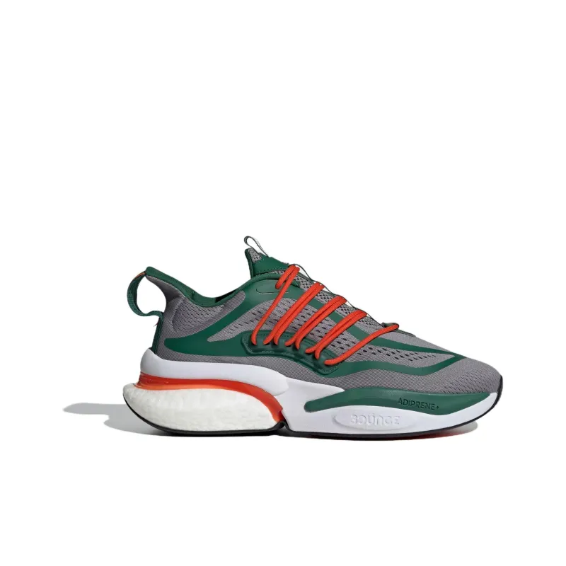Adidas Miami Alphaboost V1 Grey Team Dark Green Team Orange-1