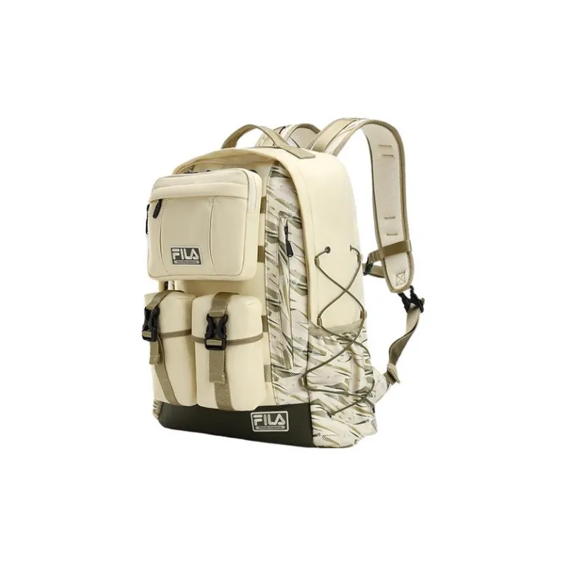 FILA White Mountaineering Collaboration Fabric Backpack Regular Unisex Beige-1