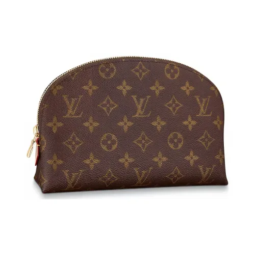 LOUIS VUITTON Canvas Makeup Bag, Clutch Regular Women's Brown