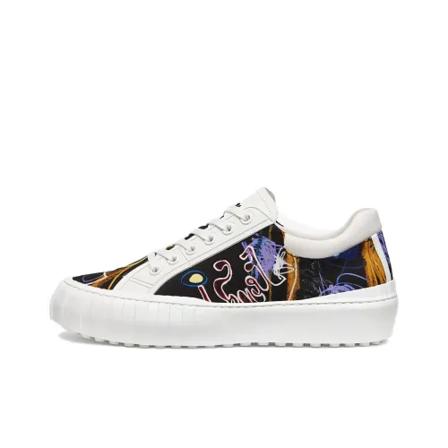 FENDI Force Skateboard Shoes Men Low-Top White