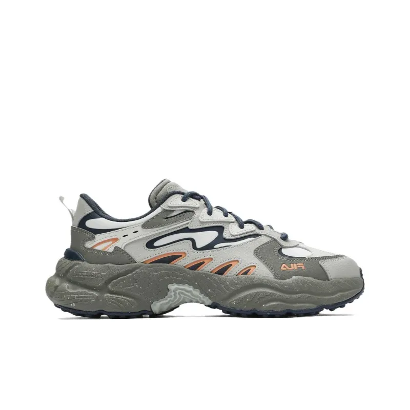 FILA Fern Wear-Resistant Low-Top Casual Shoes Men's Green Gray-1