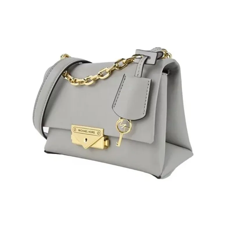 MICHAEL KORS Cece Calfskin Shoulder Bag, Crossbody Bag Trumpets Women's Gray-1