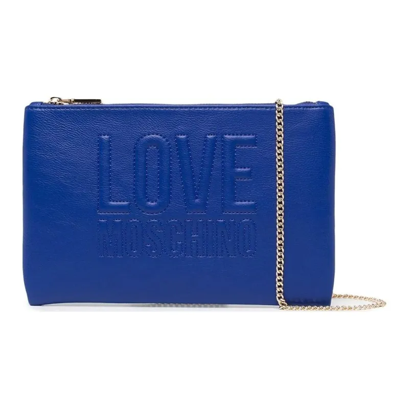 LOVE MOSCHINO Leather Shoulder Bag Crossbody Bag Women's Dark Blue-0