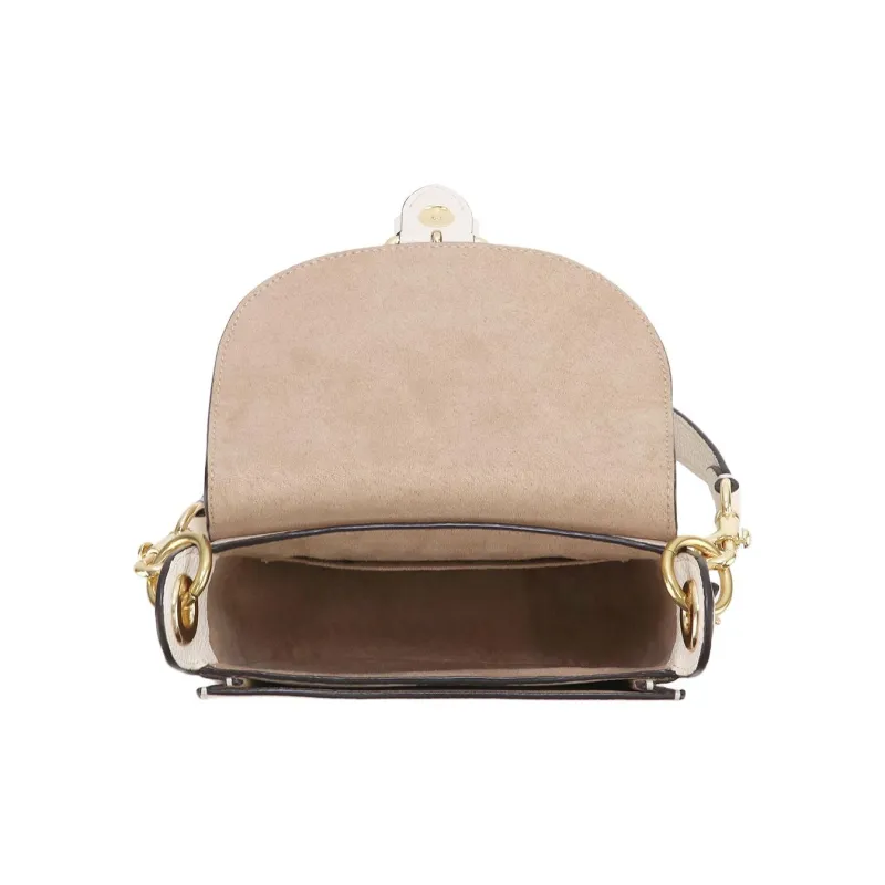 COACH Kleo Leather Saddle Bag Crossbody Shoulder Bag Women's White-2