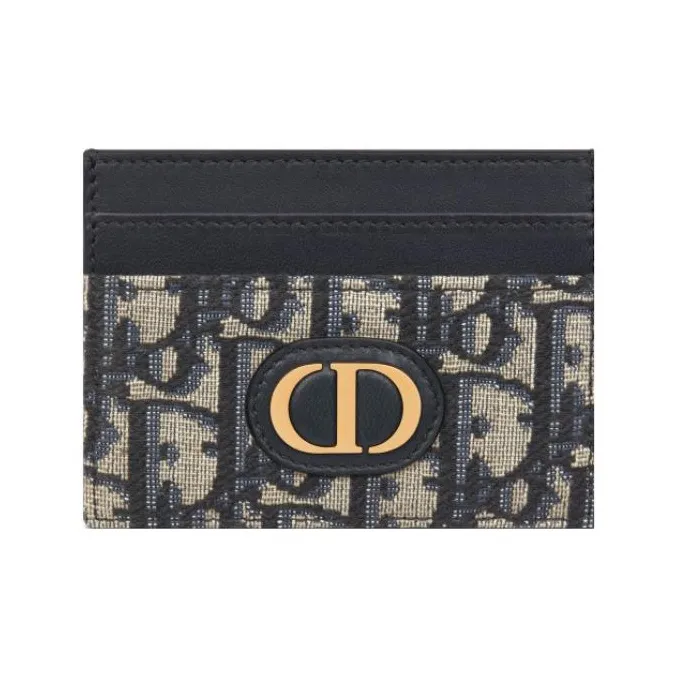 DIOR 30 Montaigne Fabric Card Holder 30 Women's Blue-0
