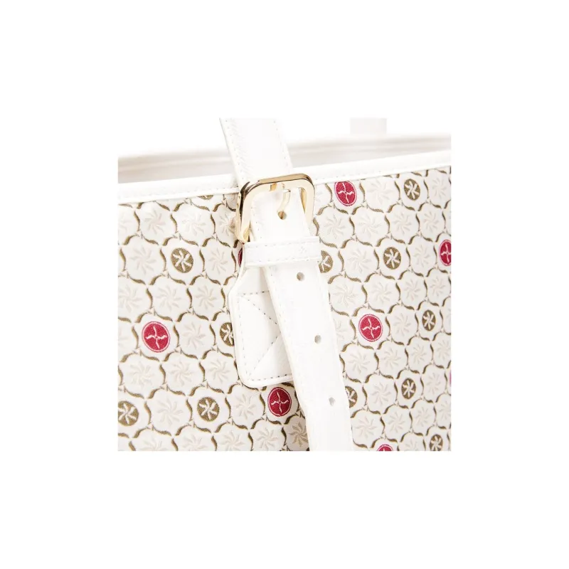 LI NING 1990 Artificial Leather Tote Bag Shopping Bag Shoulder Bag Handbag Regular Unisex White-4