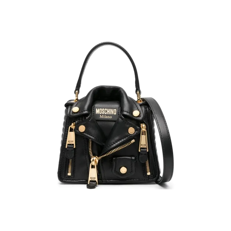 MOSCHINO Biker Leather Tote Bag-0