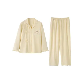 WOLFSFUL Pajama Set Women's Cream Yellow