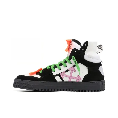 OFF-WHITE Off-Court Casual Shoes Men Mid-Top Black/White/Orange