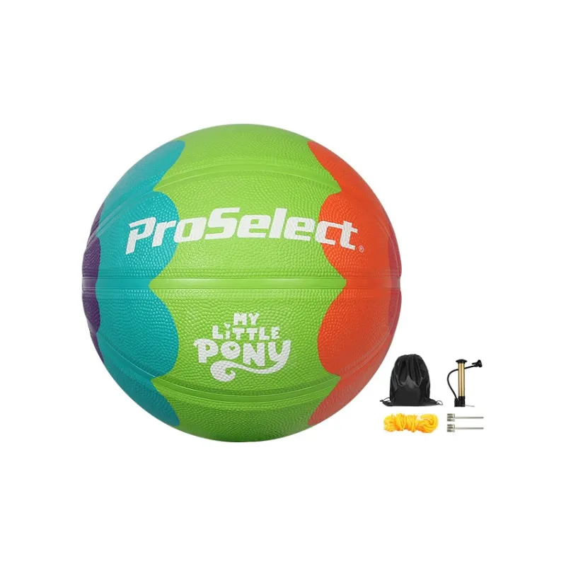 ProSelect x XIAOMABAOLI Rubber Basketball Green Blue Orange Size 5 Ball Training-4