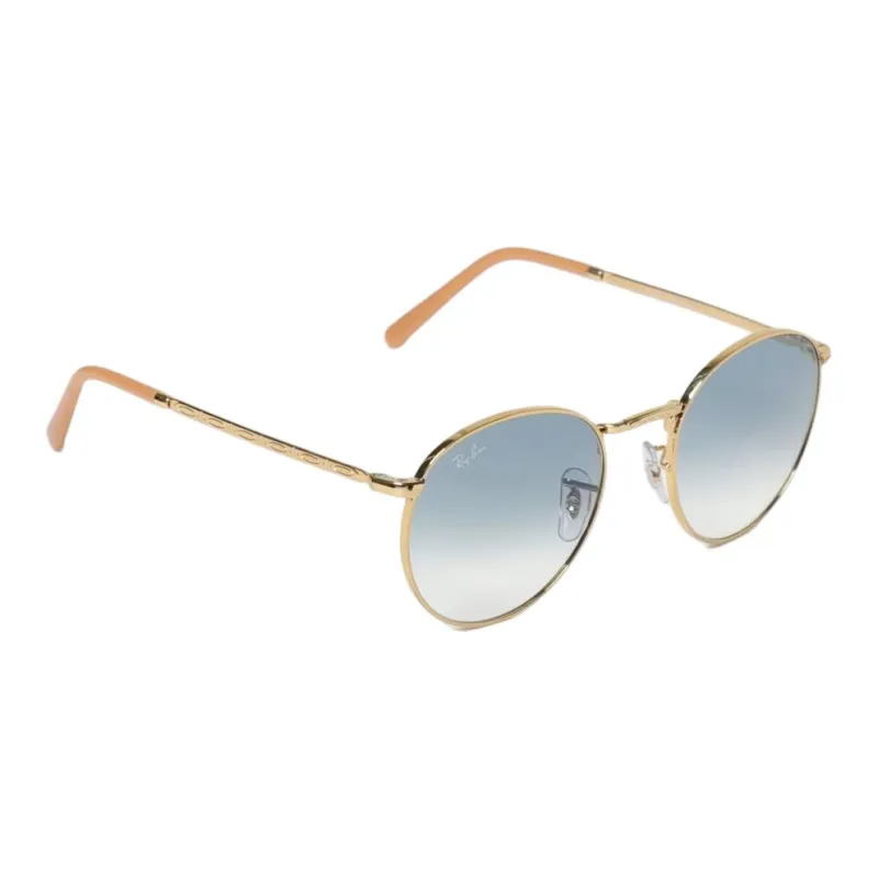 RayBan Metal Round Sunglasses Women's Gold-2
