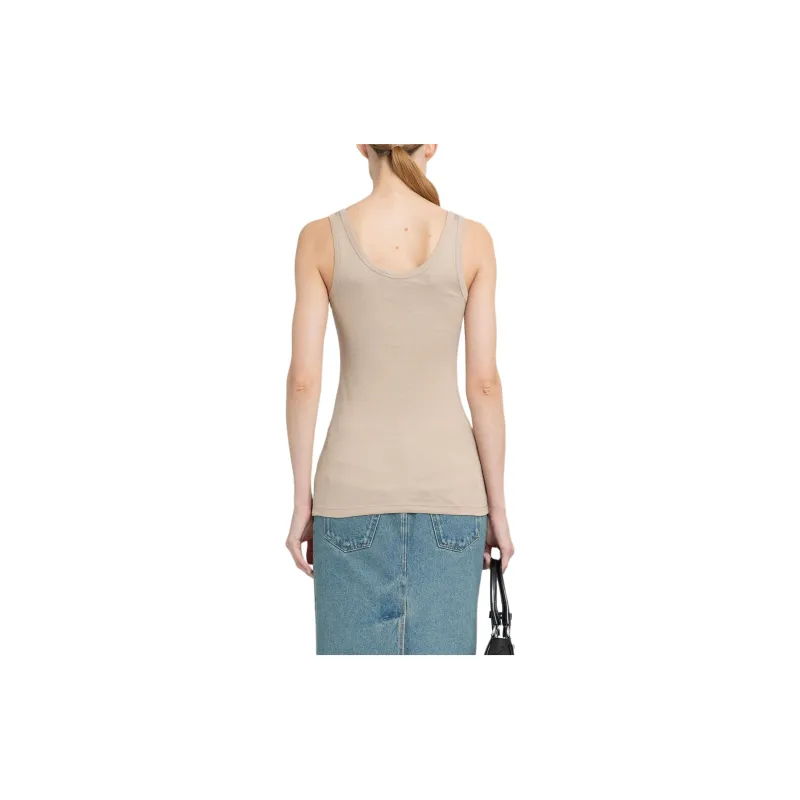 PRADA Triangle logo Ribbed Tank Top-1