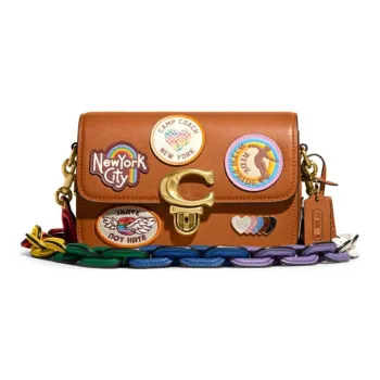COACH Studio Leather Shoulder Strap Bag Regular Women's Brown