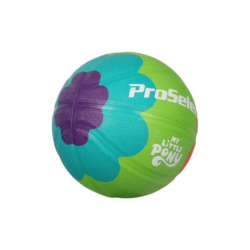 ProSelect x XIAOMABAOLI Rubber Basketball Green Blue Orange Size 5 Ball Training-2