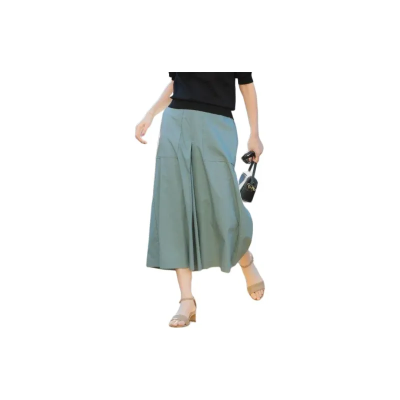 Beams Casual Pants Women's Stone Blue-1